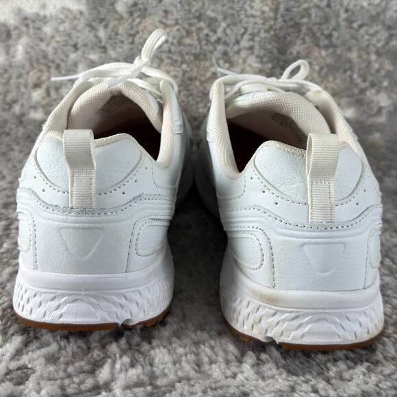 Skechers Size 10 Go Run Consistent Leather Sneakers White Lace Up Shoes 128274W - Picture 4 of 10